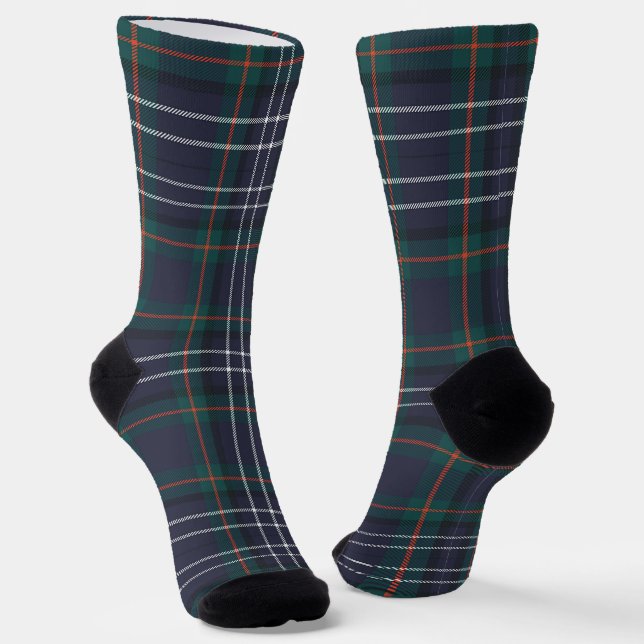 Chaussette Chaussettes Plaid Bleues Traditionnelles (Angulaire)