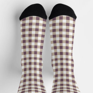 Chaussette Chaussettes Plum Buffalo Plaid pour un style de va