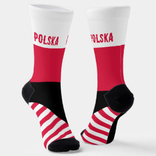 Chaussette Chaussettes Pologne, couleurs du drapeau polonais