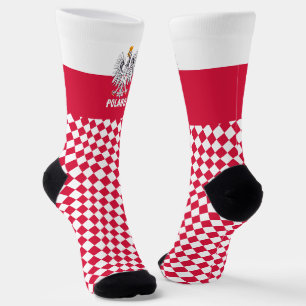 Chaussette Chaussettes polonaises, drapeau polonais, mode Pol