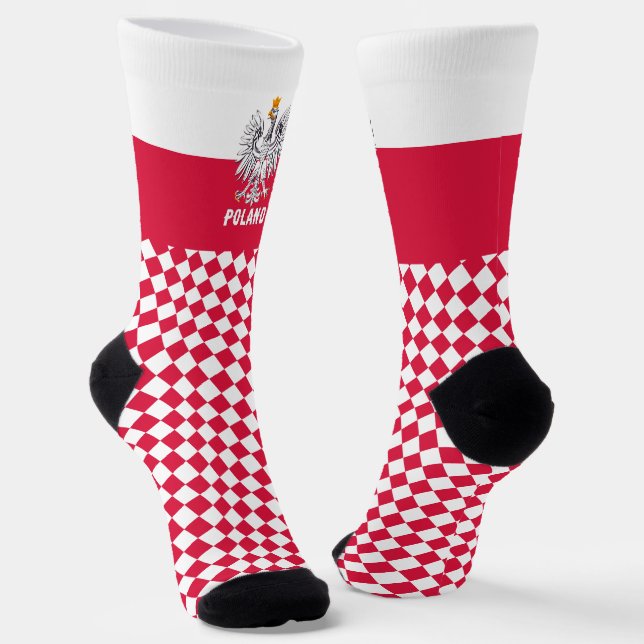 Chaussette Chaussettes polonaises, drapeau polonais, mode Pol (Angulaire)