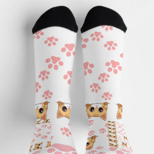 Chaussette Chaussettes pour chats et Empreintes de pattes, Ch