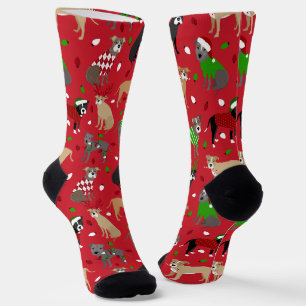 Chaussette Chaussettes pour chiens Pitbull de Noël