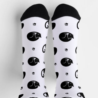 Chaussette Chaussettes pour équipage motif chats carrelés – D