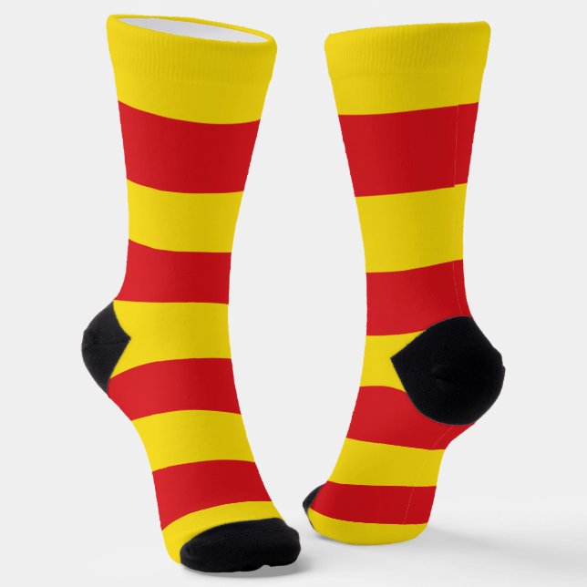 Chaussette Chaussettes pour femmes avec drapeau de Catalogne (Angulaire)