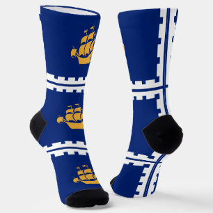 Chaussette Chaussettes pour femmes avec drapeau de Québec