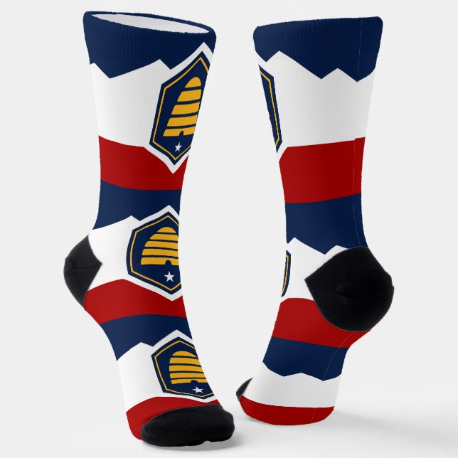 Chaussette Chaussettes pour femmes avec le drapeau de l'État  (Angulaire)