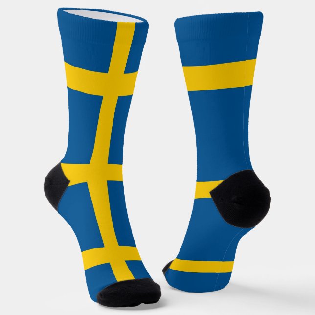 Chaussette Chaussettes pour femmes avec le drapeau de Suède (Angulaire)