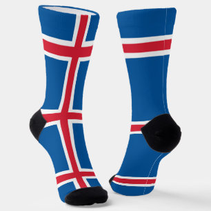 Chaussette Chaussettes pour femmes avec le drapeau d'Islande