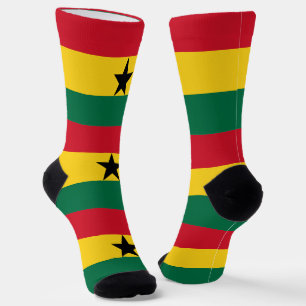 Chaussette Chaussettes pour femmes avec le drapeau du Ghana