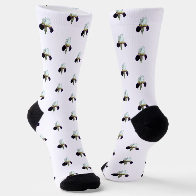 Chaussette Chaussettes pour femmes Iris Violet et Blanc (Angulaire)