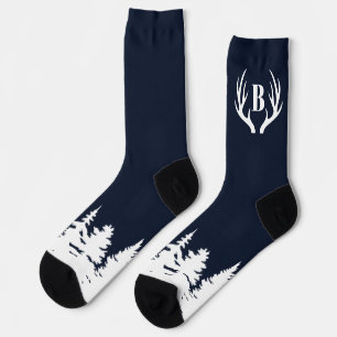 Chaussette Chaussettes pour hommes à motifs de bois de cerf b