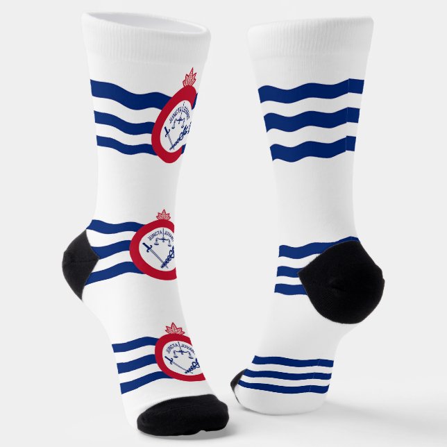 Chaussette Chaussettes pour hommes avec drapeau de Cincinnati (Angulaire)