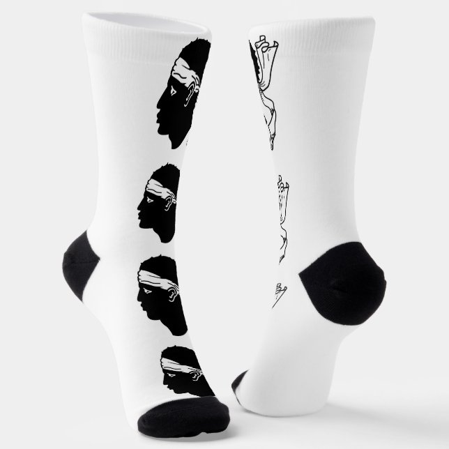Chaussette Chaussettes pour hommes avec drapeau de Corse, Fra (Angulaire)