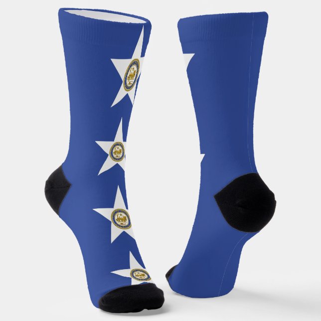 Chaussette Chaussettes pour hommes avec drapeau de Houston, U (Angulaire)