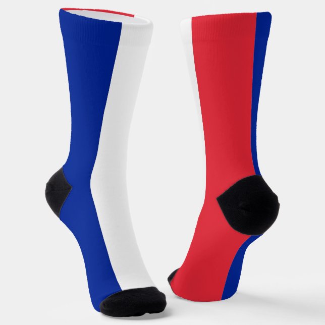 Chaussette Chaussettes pour hommes avec drapeau de la France (Angulaire)