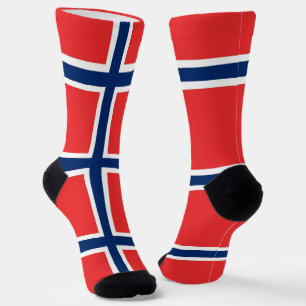 Chaussette Chaussettes pour hommes avec drapeau de la Norvège