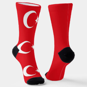 Chaussette Chaussettes pour hommes avec drapeau de la Turquie