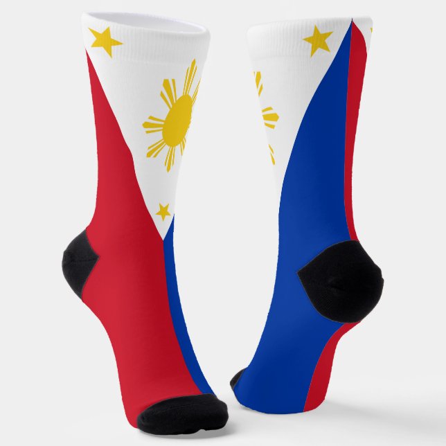 Chaussette Chaussettes pour hommes avec drapeau des Philippin (Angulaire)