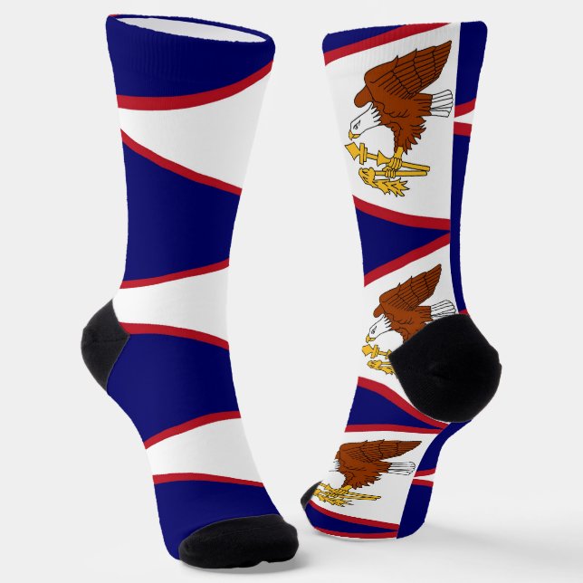Chaussette Chaussettes pour hommes avec drapeau des Samoa amé (Angulaire)