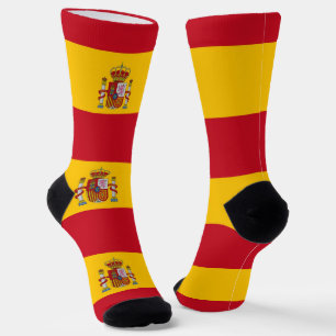 Chaussette Chaussettes pour hommes avec drapeau d'Espagne