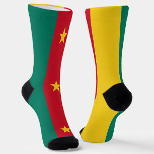 Chaussette Chaussettes pour hommes avec drapeau du Cameroun