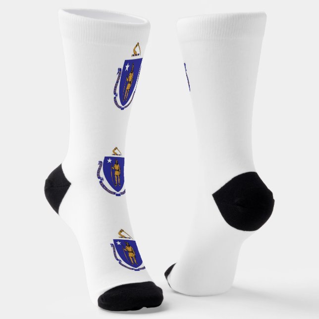 Chaussette Chaussettes pour hommes avec drapeau du Massachuse (Angulaire)
