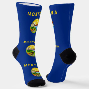 Chaussette Chaussettes pour hommes avec drapeau du Montana