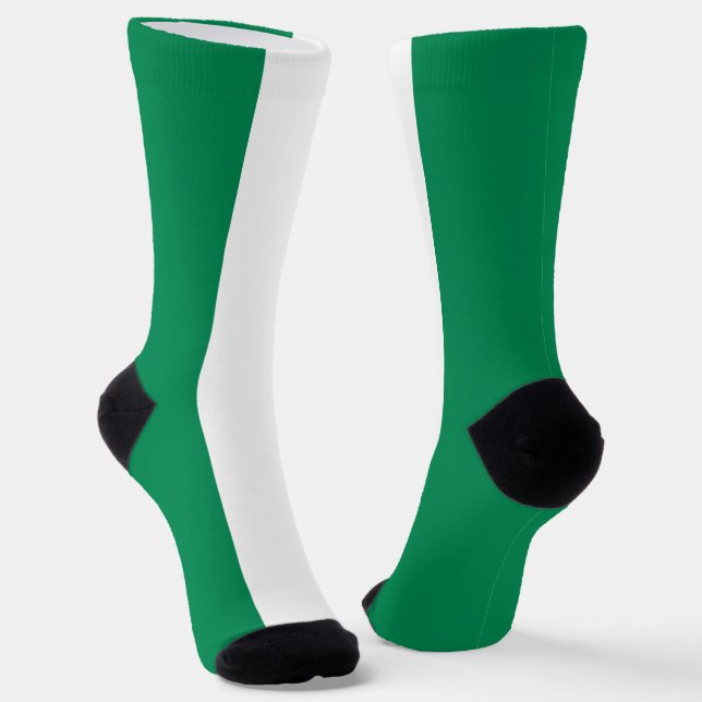 Chaussette Chaussettes pour hommes avec drapeau du Nigeria (Angulaire)