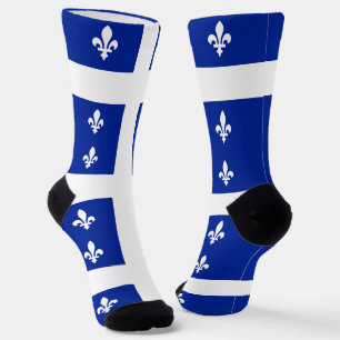 Chaussette Chaussettes pour hommes avec drapeau du Québec, Ca