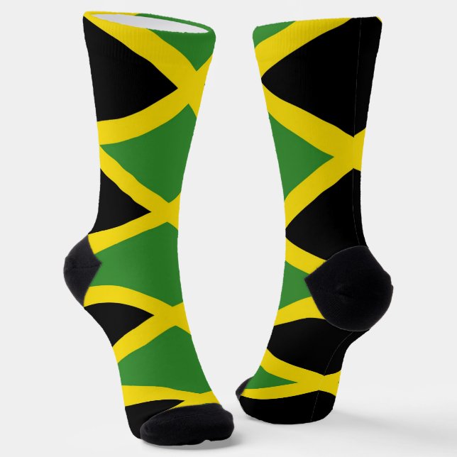 Chaussette Chaussettes pour hommes avec drapeau jamaïcain (Angulaire)