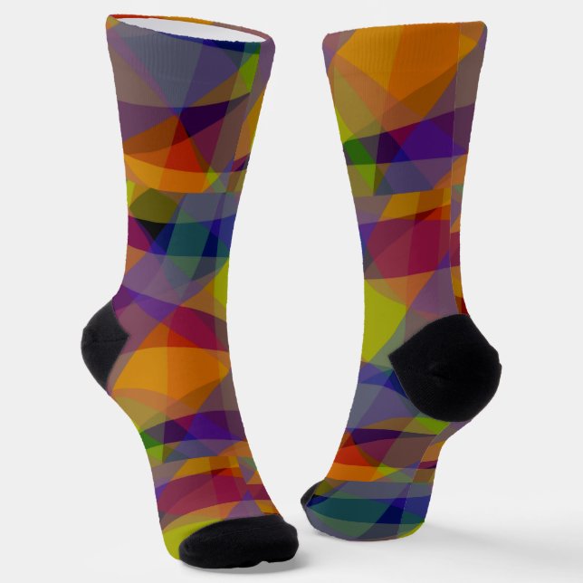 Chaussette Chaussettes Premium Géométrique Foncé (Angulaire)
