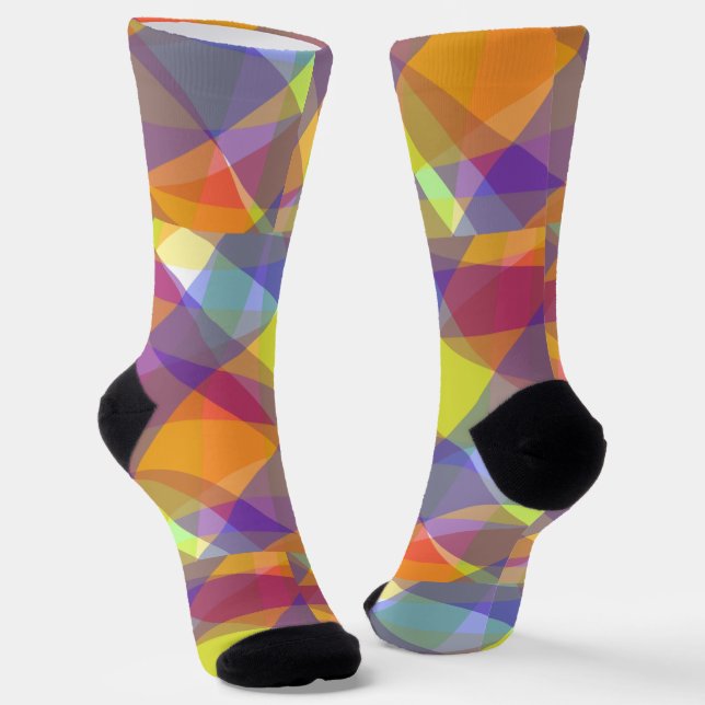 Chaussette Chaussettes Premium Géométrique Lumineuse (Angulaire)