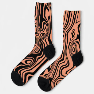 Chaussette Chaussettes rayées en noir et orange Choisir la co