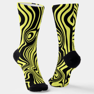 Chaussette Chaussettes rayées noir et jaune - Vos couleurs