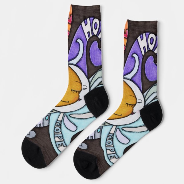 Chaussette Chaussettes Rayons d'Espoir (Gauche)