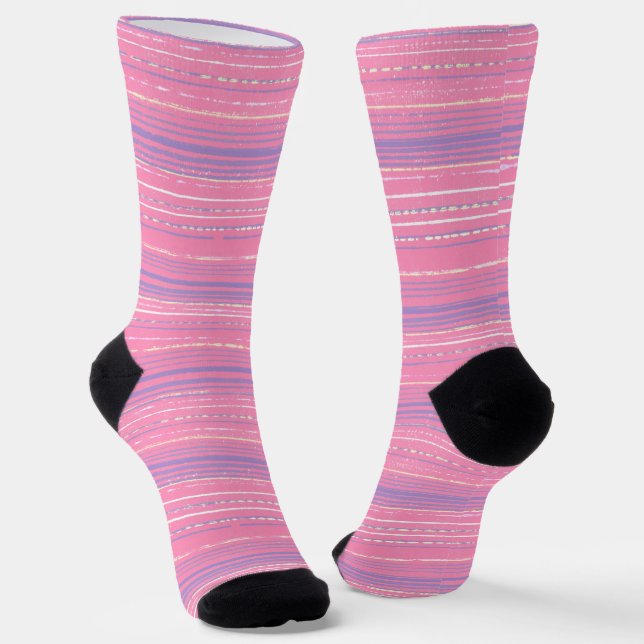 Chaussette Chaussettes Roses Distresses Fou (Angulaire)