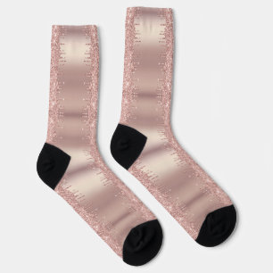 Chaussette Chaussettes roses Parties scintillant or