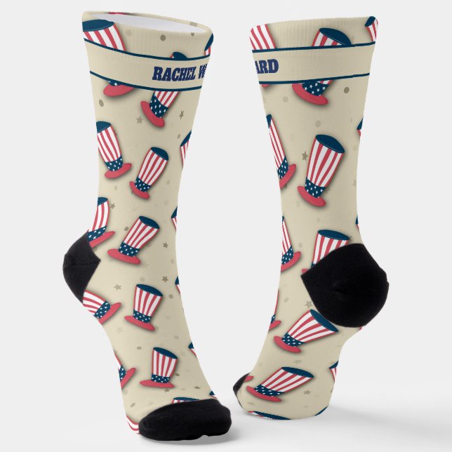 Chaussette Chaussettes Rouges et Bleues du 4 Juillet (Angulaire)