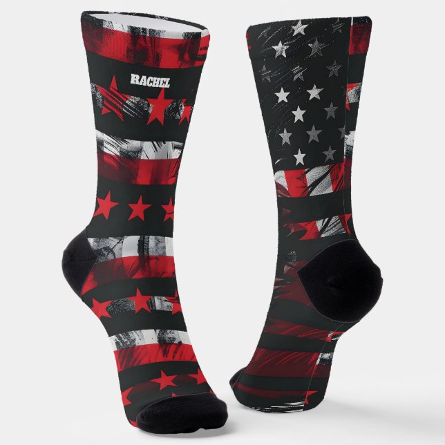 Chaussette Chaussettes Rouges et Bleues du 4 Juillet (Angulaire)