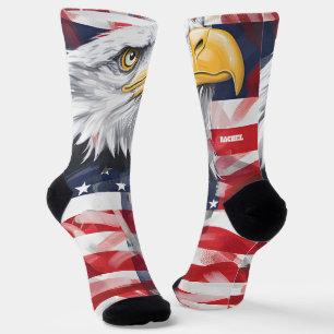 Chaussette Chaussettes rouges et bleues du 4 juillet
