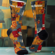 Chaussettes Rustiques Floral Patchwork - Custom Re