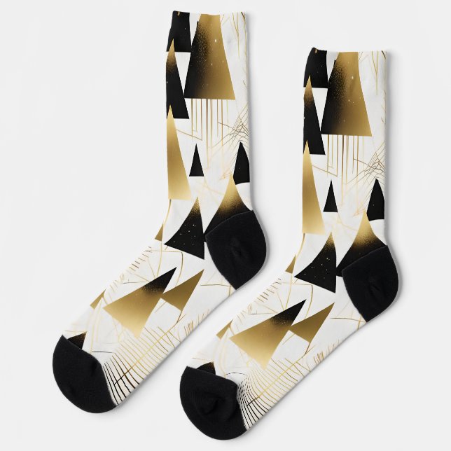 Chaussette chaussettes sapins de noël art déco (Gauche)