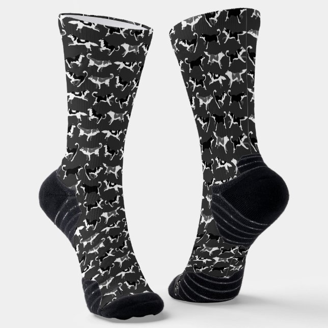 Chaussette Chaussettes Siberian Husky Chaussettes Cool Sled D (Angulaire)