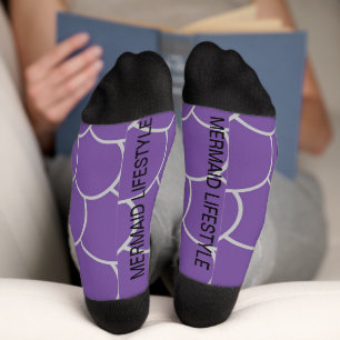Chaussette chaussettes sirène violet