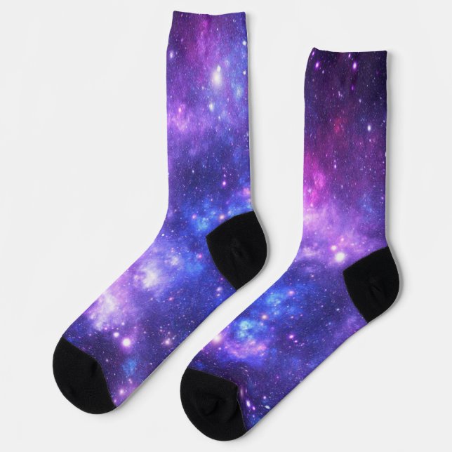 Chaussette Chaussettes spatiales - Motif d'étoiles spatiales  (Gauche)