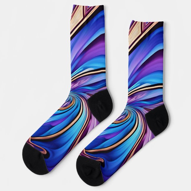 Chaussette chaussettes spirales vives (Gauche)