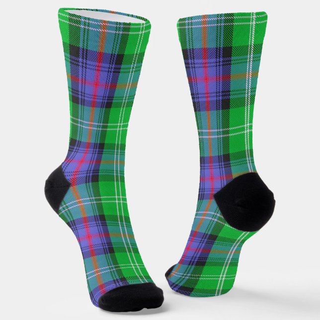 Chaussette Chaussettes Tartan Clan Sutherland (Angulaire)