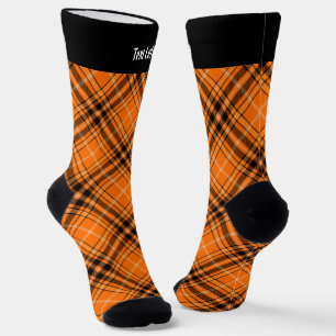 Chaussette Chaussettes tartan orange Halloween