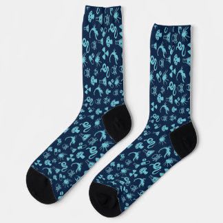 Chaussette Chaussettes Tox Motif de poison bleu